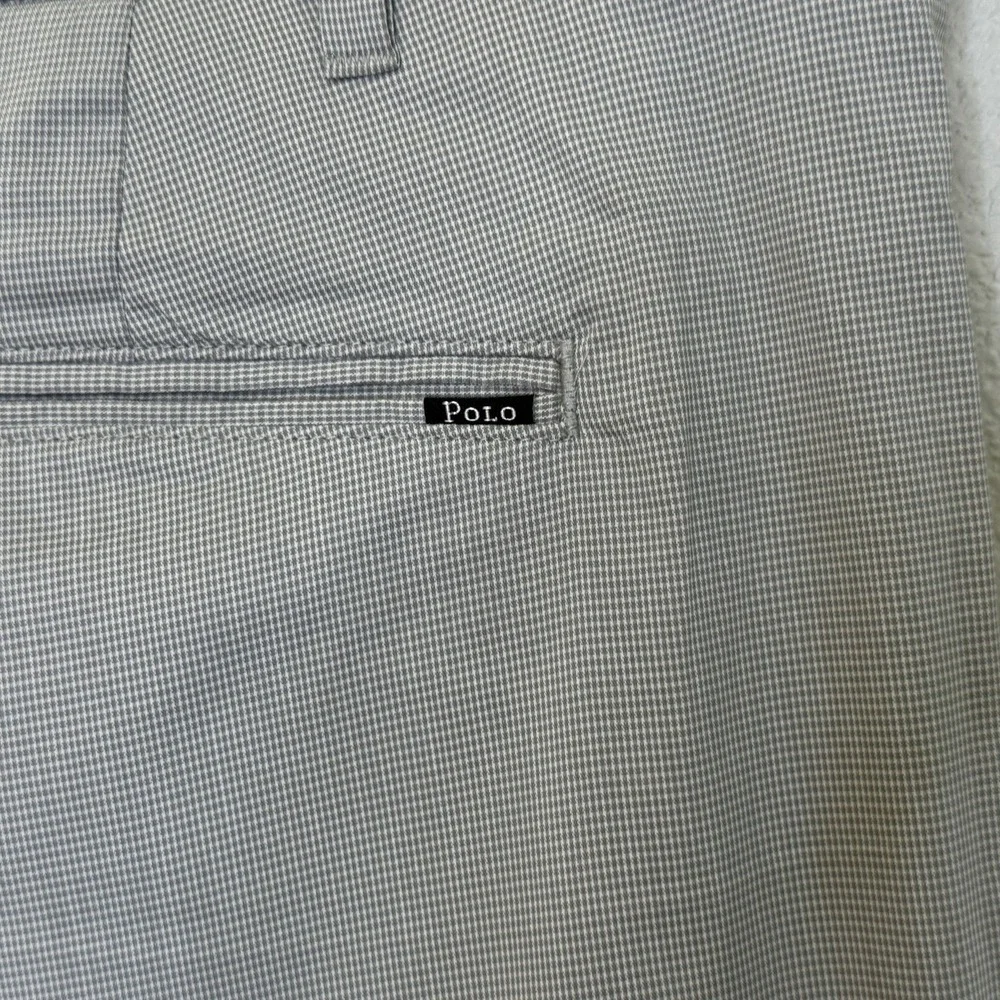 Ralph Lauren Polo Golf Tailored Fit Pants Mens 36x32 Gray Microcheck Lightweight